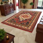 Dywan orientalny burgund Kargai 199x292 Afgan dywan ręcznie wiązany