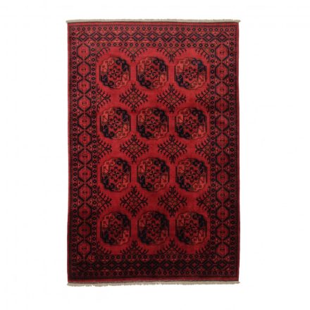 Dywan Afgan wełniany burgund 205x295 ręcznie wiązany dywan tradycyjny