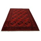 Dywan Afgan wełniany burgund 205x295 ręcznie wiązany dywan tradycyjny