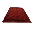 Dywan Afgan wełniany burgund 204x297 ręcznie wiązany dywan tradycyjny