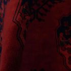 Dywan Afgan wełniany burgund 204x297 ręcznie wiązany dywan tradycyjny