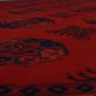 Dywan Afgan wełniany burgund 195x294 ręcznie wiązany dywan orientalny