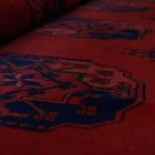 Dywan Afgan wełniany burgund 195x294 ręcznie wiązany dywan orientalny