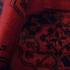 Dywan Afgan wełniany burgund 202x294 ręcznie wiązany dywan tradycyjny