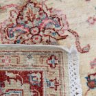 Ziegler dywan wełniany beżowy-bordowy 151x201 ręcznie wiązany klasyczny dywan