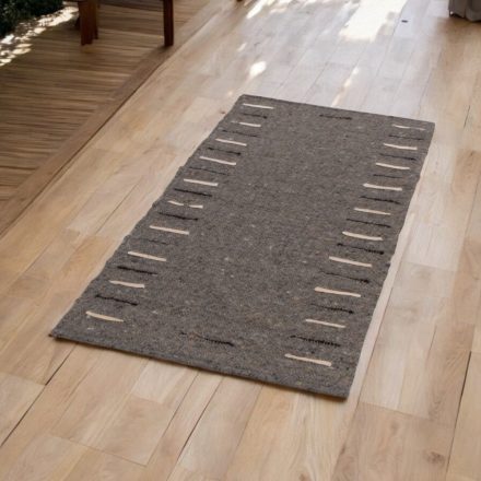 Dywan gruby z wełny Rustic 70x147 brązowy dywan