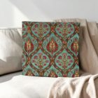 Poduszka dekoracyjna turkusowa 45x45 cm – Granat Bosforu