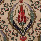 Poduszka dekoracyjna kremowa 45x45 cm – Tulipan Sułtana