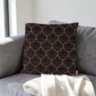 Poduszka dekoracyjna granatowa 45x45 cm – Ornament nocnego błękitu