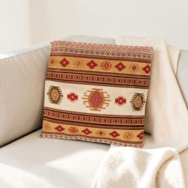 Poduszka dekoracyjna beżowa 45x45 cm – Piaskowy kilim