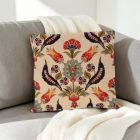 Poduszka dekoracyjna kremowa 45x45 cm – Orientalny tulipan