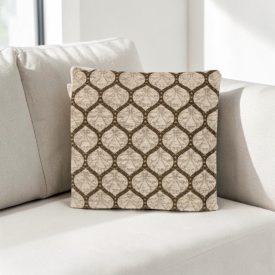   Poduszka dekoracyjna jasnoszara 45x45 cm – Srebrny ornament