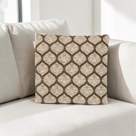 Poduszka dekoracyjna jasnoszara 45x45 cm – Srebrny ornament