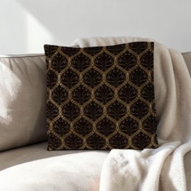 Poduszka dekoracyjna czarna 45x45 cm – Hebanowy ornament