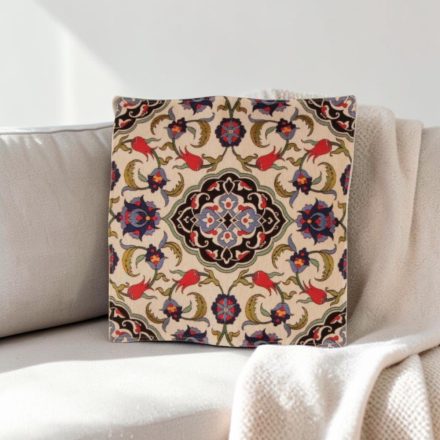 Poduszka dekoracyjna kremowa 45x45 cm – Szafirowy tulipan