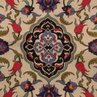 Poduszka dekoracyjna kremowa 45x45 cm – Szafirowy tulipan