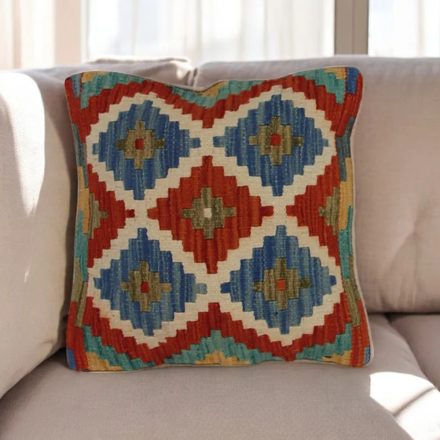 Poduszka dekoracyjna kilim 45x45 ręcznie tkana poszewka na poduszkę
