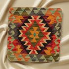 Poduszka Kilim 45x45 ręcznie tkana poszewka na poduszkę