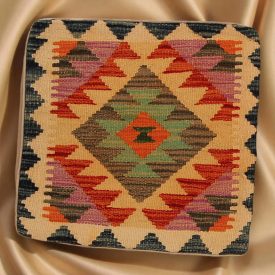   Poduszka dekoracyjna kilim 45x45 ręcznie tkana poszewka na poduszkę