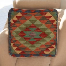   Poduszka dekoracyjna kilim 45x45 ręcznie tkana poszewka na poduszkę