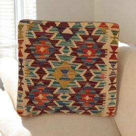   Poduszka dekoracyjna kilim 45x45 ręcznie tkana poszewka na poduszkę