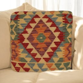   Poduszka dekoracyjna kilim 45x45 ręcznie tkana poszewka na poduszkę