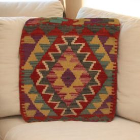   Poduszka dekoracyjna kilim 45x45 ręcznie tkana poszewka na poduszkę