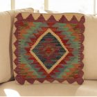 Ręcznie tkana poszewka na poduszkę Kilim 45x45 poduszka dekoracyjna