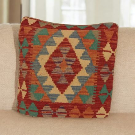 Ręcznie tkana poszewka na poduszkę Kilim 45x45 poduszka dekoracyjna
