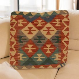   Ręcznie tkana poszewka na poduszkę Kilim 45x45 poduszka dekoracyjna