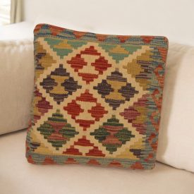   Ręcznie tkana poszewka na poduszkę 45x45 Kilim poduszka dekoracyjna