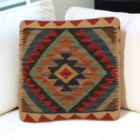   Poduszka dekoracyjna kilim 45x45 ręcznie tkana poszewka na poduszkę