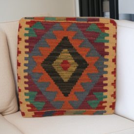   Poduszka dekoracyjna kilim 45x45 ręcznie tkana poszewka na poduszkę