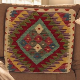   Poduszka dekoracyjna kilim 45x45 ręcznie tkana poszewka na poduszkę