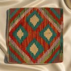Poduszka dekoracyjna kilim 45x45 ręcznie tkana poszewka na poduszkę