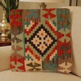   Orientalska poduszka dekoracyjna 50x50 ręcznie tkana poszewka na poduszkę Kilim