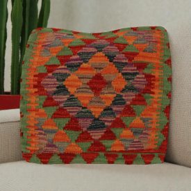   Orientalska poduszka dekoracyjna 50x50 ręcznie tkana poszewka na poduszkę Kilim