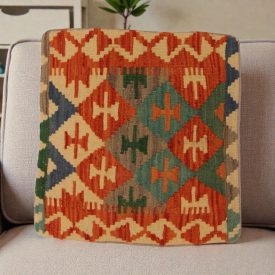  Ręcznie tkana poszewka na poduszkę Kilim 50x50 afgańska poduszka dekoracyjna