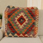 Afgańska poszewka na poduszkę Kilim 50x50 ręcznie tkana poduszka