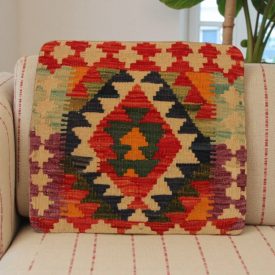 Poduszka Kilim 45x45 ręcznie tkana poszewka na poduszkę