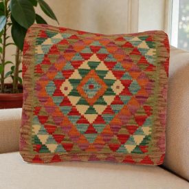   Orientalska poduszka dekoracyjna 50x50 ręcznie tkana poszewka na poduszkę Kilim