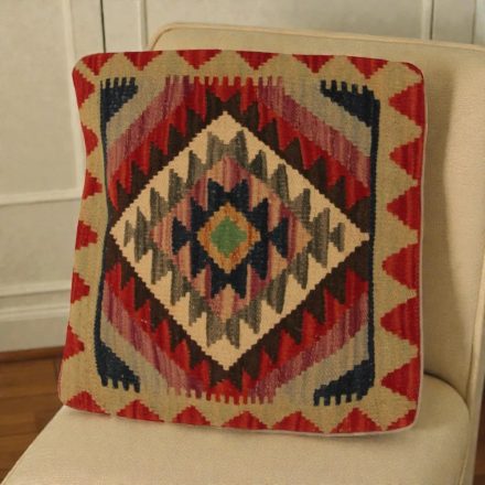 Afgańska poszewka na poduszkę Kilim 50x50 ręcznie tkana poduszka