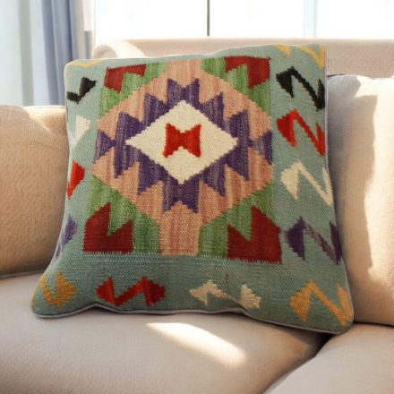Poduszka dekoracyjna kilim 45x45 ręcznie tkana poszewka na poduszkę