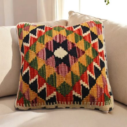 Poduszka dekoracyjna kilim 45x45 ręcznie tkana poszewka na poduszkę