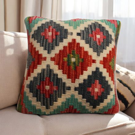 Poduszka dekoracyjna kilim 45x45 ręcznie tkana poszewka na poduszkę