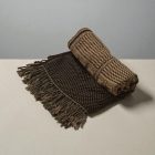 Elegancki szal męski damski 215x105 szary-czarny z autentycznym wzorem