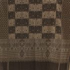 Elegancka chusta damska męska 215x105 szal bawełniany szary-czarny