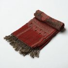 Duży szal bordowy 215x105 duży damski szal na ramiona