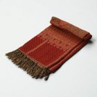 Szal damski czerwony 215x105 elegancka chusta damska na ramiona