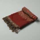 Szal damski bordowy 215x105 elegancka chusta damska na ramiona